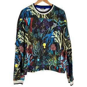 66 Degrees North Men's Crewneck Fish Bankastraeti Sweatshirt Iceland Black Large